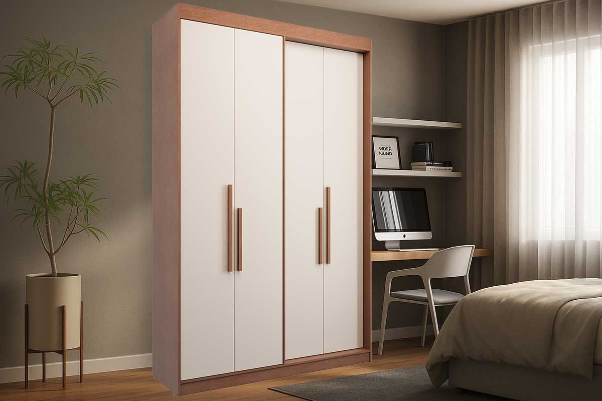 Guarda Roupa Solteiro 4 Portas e 2 Gavetas PH 1805 Herval