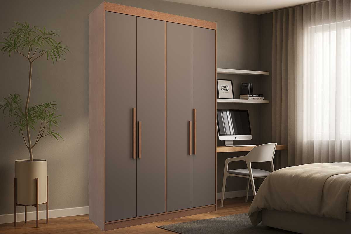 Guarda Roupa Solteiro 4 Portas e 2 Gavetas PH 1805 Herval