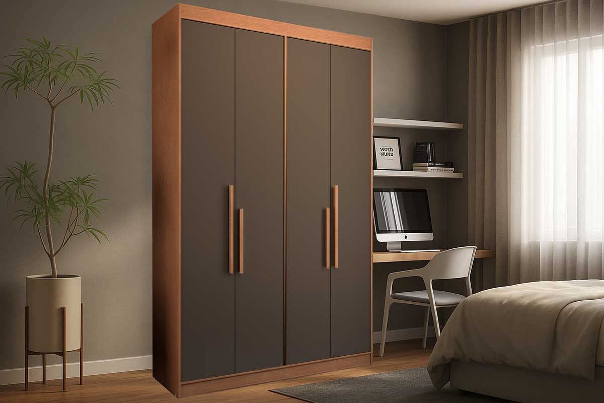 Guarda Roupa Solteiro 4 Portas e 2 Gavetas PH 1805 Herval