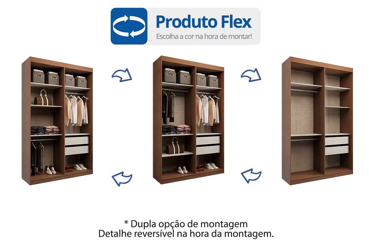 Guarda Roupa Solteiro 4 Portas (2 c/Espelho) e 2 Gavetas PH 1805 Herval Guarda Roupa Solteiro 4 Portas (2 c/Espelho) e 2 Gavetas PH 1805 Herval