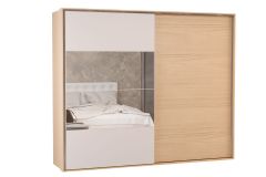 Guarda Roupa Casal 2 Portas de Correr (1 c/Espelho) e 4 Gavetas PH 1806 Herval