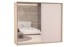 Guarda Roupa Casal 2 Portas de Correr (2 c/Espelho) e 4 Gavetas PH 1806 Herval