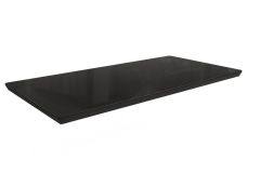 Tampo Mesa Sala de Jantar Vidro c/ Vidro TA67 Premium Retangular 200X100cm Kappesberg - Preto/Preto
