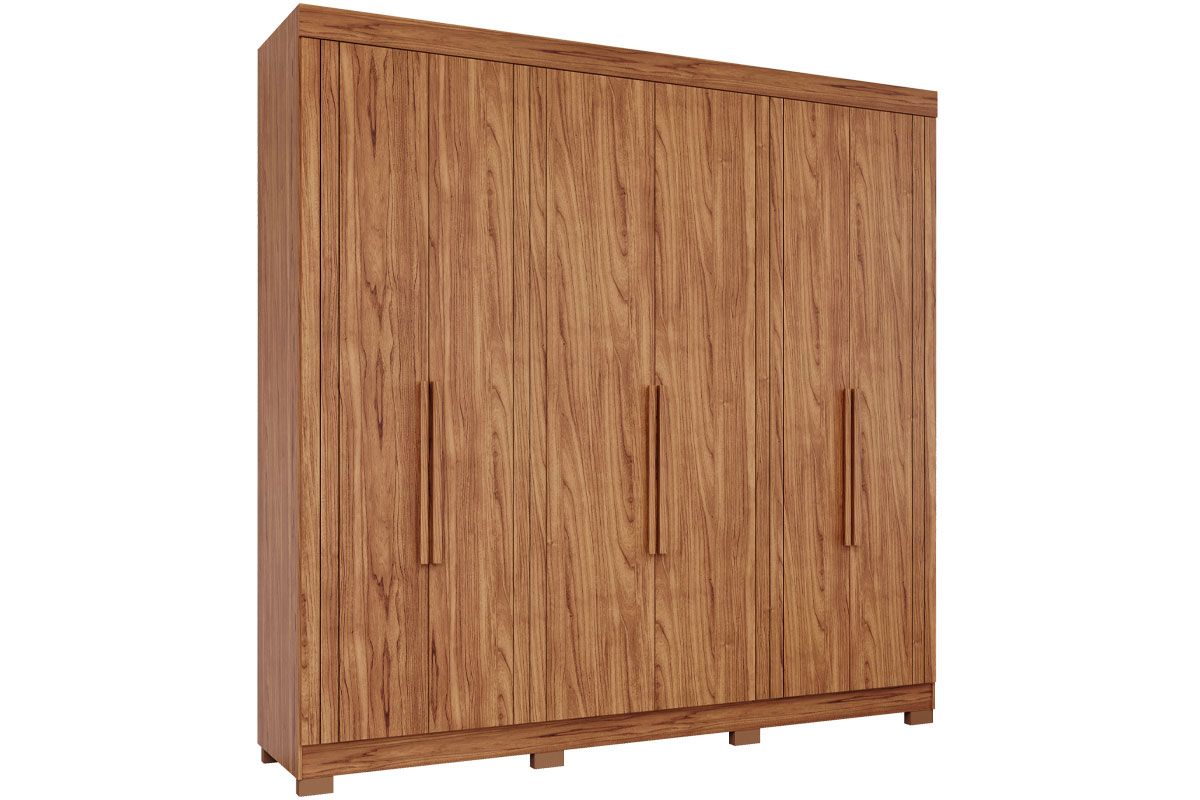 Guarda Roupa Casal 6 Portas e 6 Gavetas c/Pés Cecilia PananCinamomo