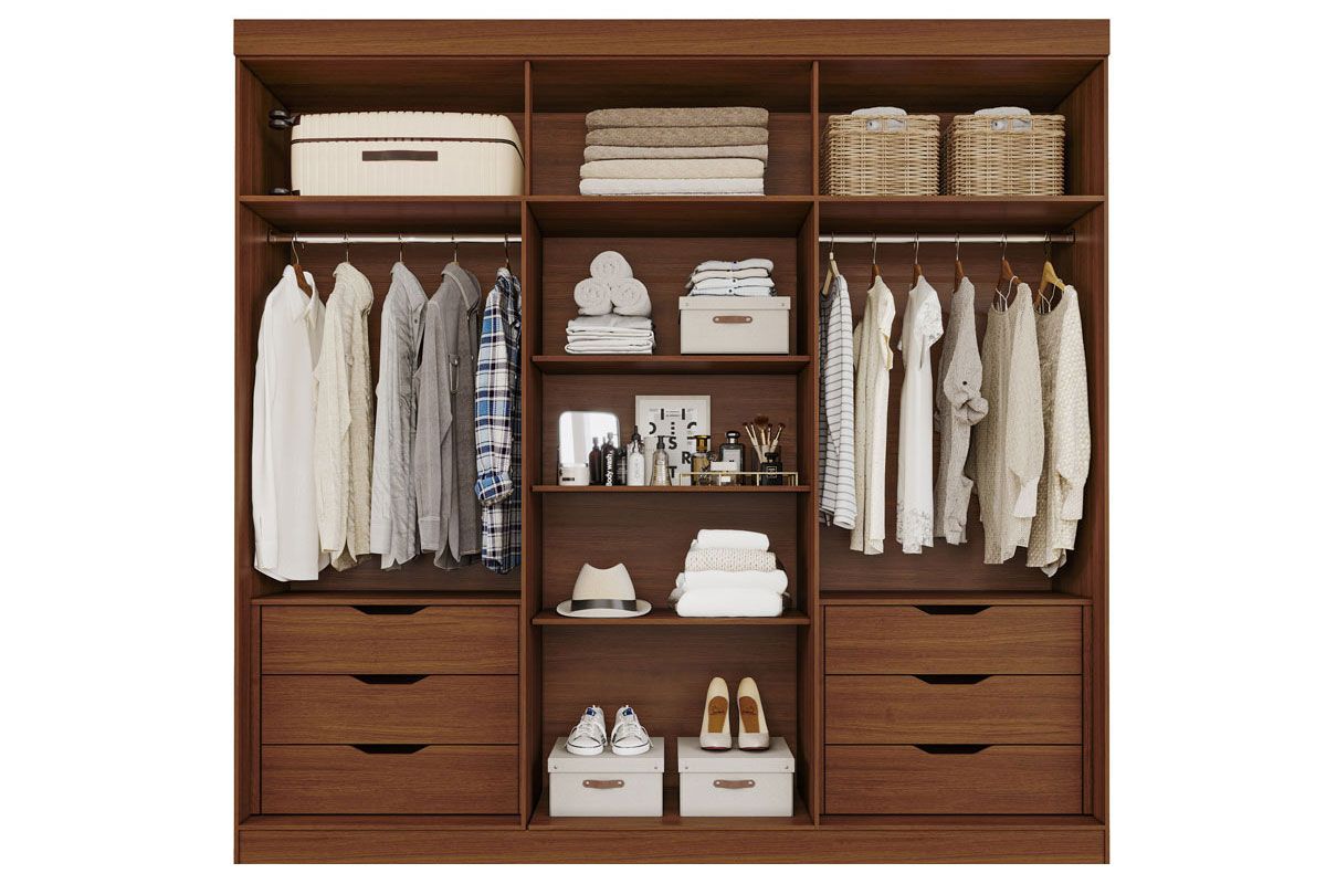 Guarda Roupa Casal 6 Portas (2 c/Espelho) e 6 Gavetas Cecilia Panan Guarda Roupa Casal 6 Portas (2 c/Espelho) e 6 Gavetas Cecilia Panan