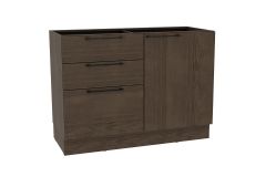 Balcão Cozinha Herval Amsterdam PH 3135 c/1 Porta e 3 Gavetas s/ Tampo 120cm