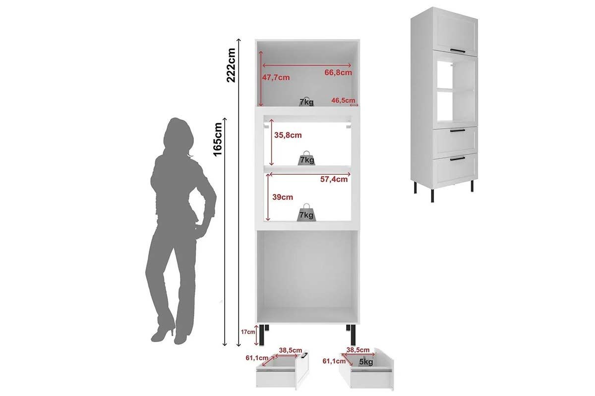 Paneleiro Cozinha Tecno Mobili CZ-3306 c/1 Porta 2Gavs 70cm Paneleiro Cozinha Tecno Mobili CZ-3306 c/1 Porta 2Gavs 70cm