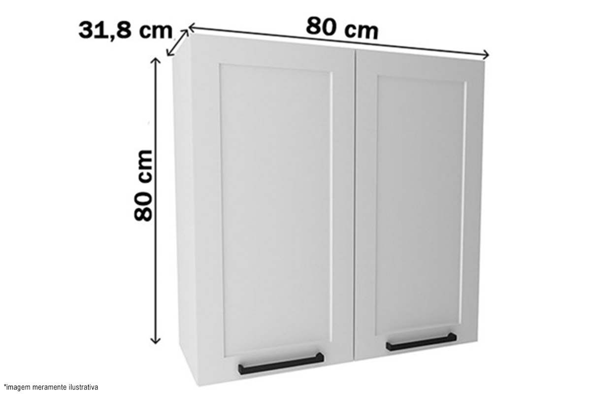 Armário Aéreo Cozinha Tecno Mobili CZ-3314 c/2 Portas 80cm Armário Aéreo Cozinha Tecno Mobili CZ-3314 c/2 Portas 80cm