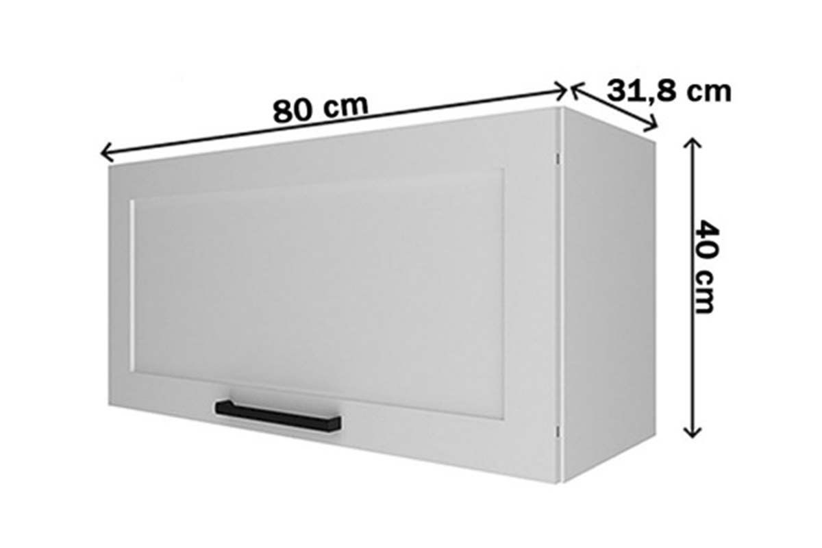 Armário Aéreo Cozinha Tecno Mobili CZ-3316 c/1 Porta Basculante 80cm Armário Aéreo Cozinha Tecno Mobili CZ-3316 c/1 Porta Basculante 80cm