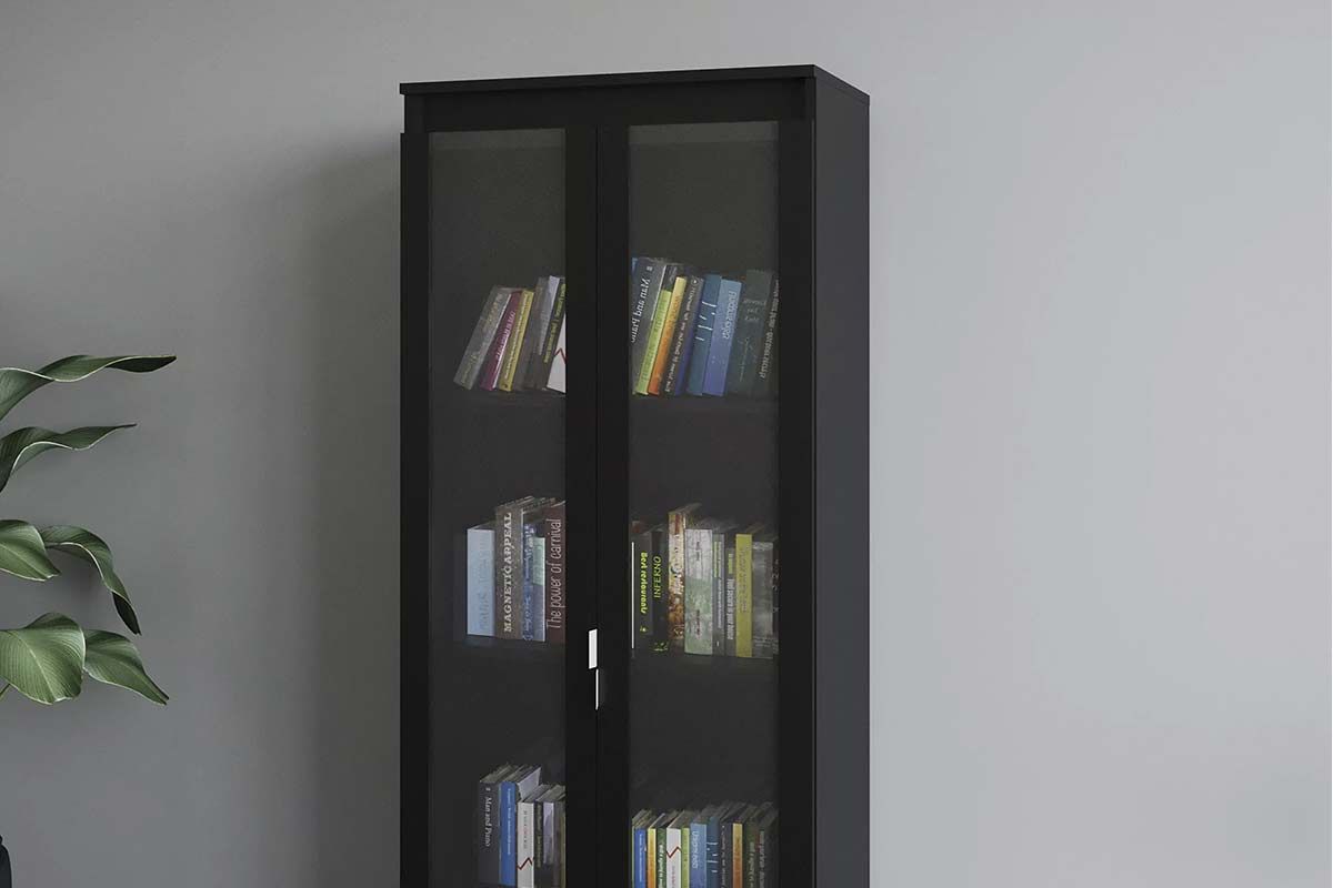Armário de Escritório ME-4189 c/2 Portas de Vidro e 3 Prateleiras - Tecno Mobili