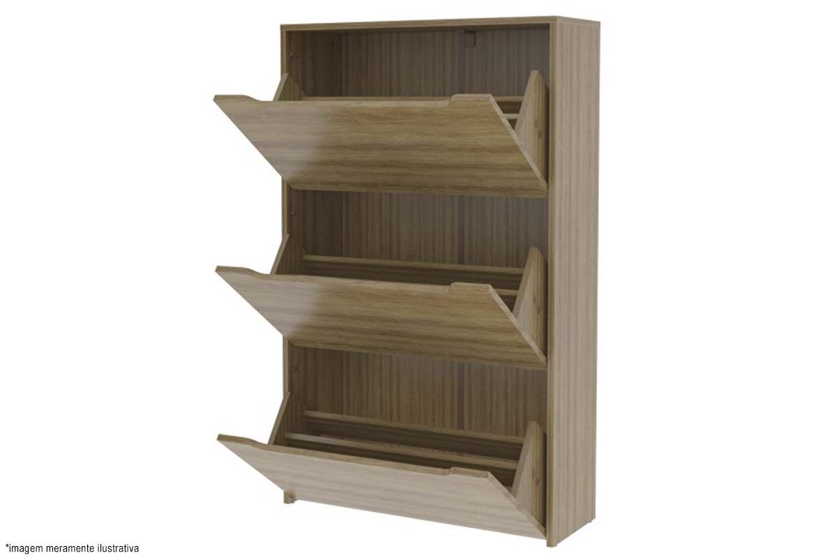 Armário Sapateira Quarto SA-3405 c/3 Portas Tecno Mobili
