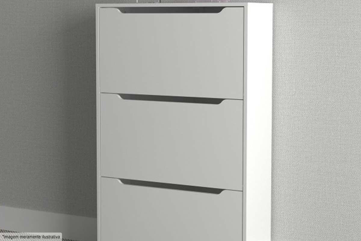 Armário Sapateira Quarto SA-3405 c/3 Portas Tecno Mobili