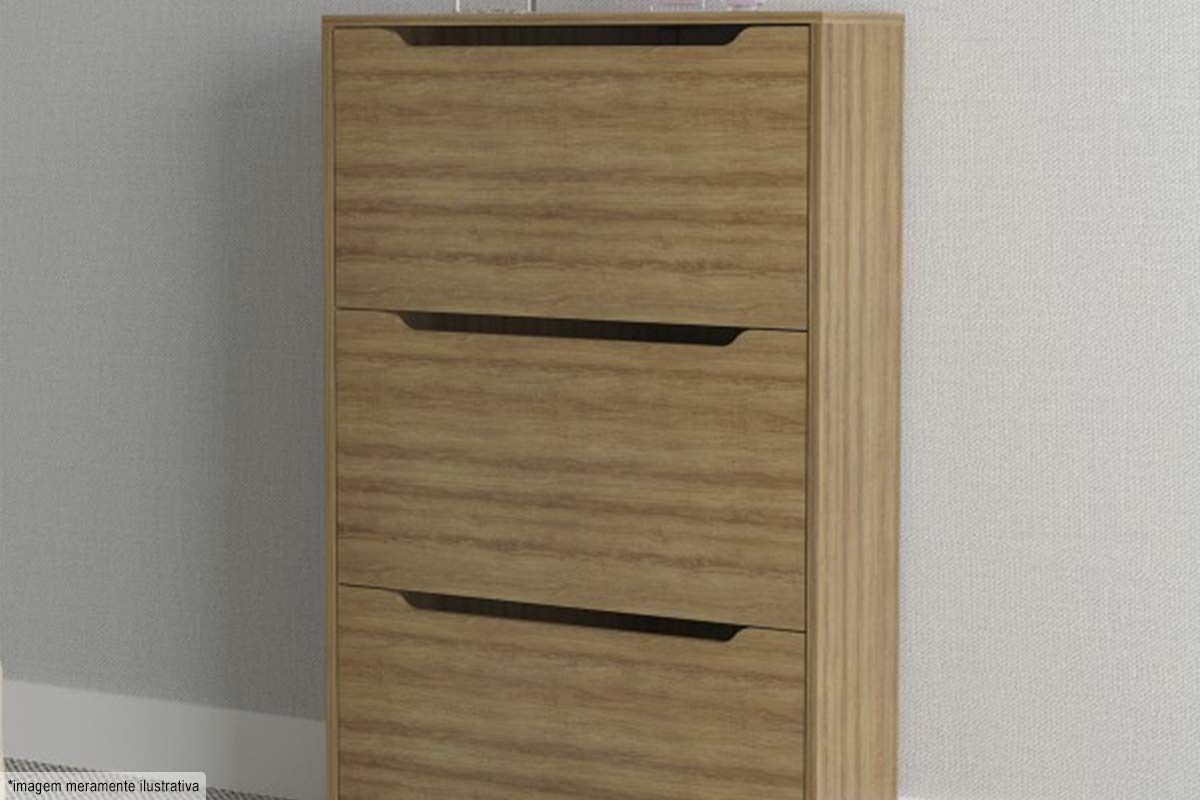 Armário Sapateira Quarto SA-3405 c/3 Portas Tecno Mobili