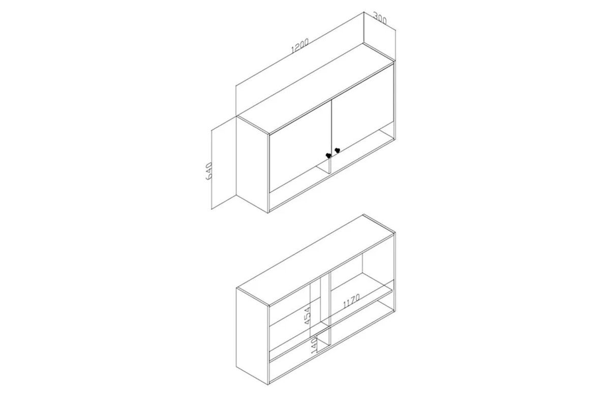 Armário Aéreo Cozinha Movelbento Torino c/2 Portas 120cm Armário Aéreo Cozinha Movelbento Torino c/2 Portas 120cm