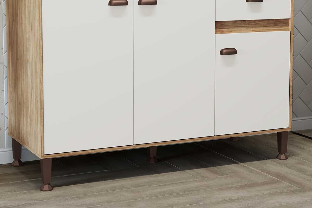 Balcão Cozinha Movelbento Torino c/3 Portas e 1 Gaveta s/ Tampo 120cm Balcão Cozinha Movelbento Torino c/3 Portas e 1 Gaveta s/ Tampo 120cm