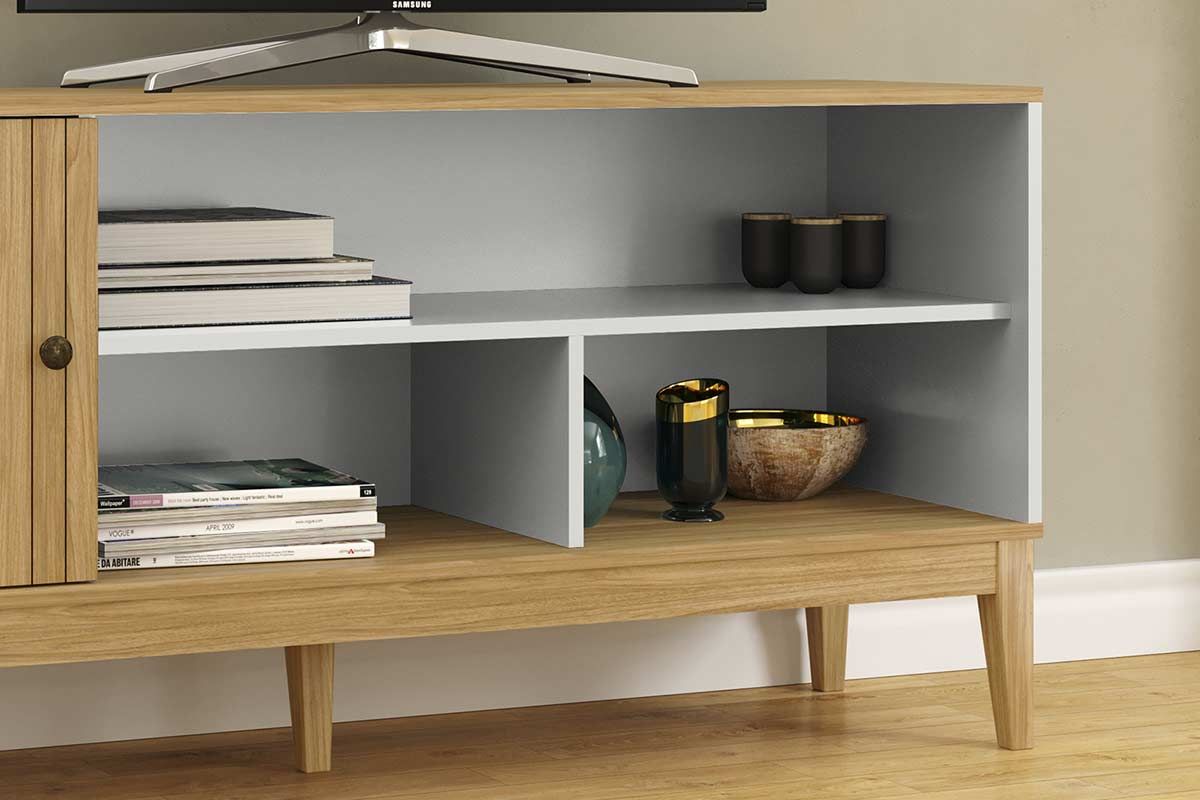 Rack Bancada p/ TV até 55 Pol MB 1056 c/1 Porta 136cm Movelbento Rack Bancada p/ TV até 55 Pol MB 1056 c/1 Porta 136cm Movelbento