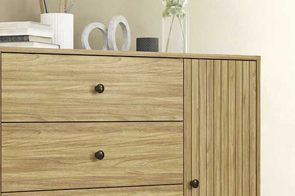 Cômoda MB 1059 c/1 Porta e 4 Gavetas 100cm Movelbento Cômoda MB 1059 c/1 Porta e 4 Gavetas 100cm Movelbento