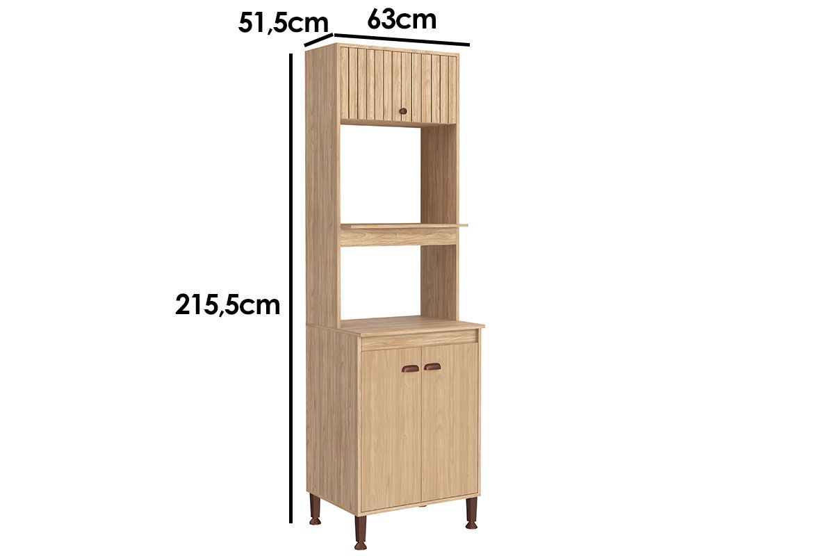 Paneleiro Cozinha Movelbento Torino c/3 Portas 1Ripada 63cm Paneleiro Cozinha Movelbento Torino c/3 Portas 1Ripada 63cm