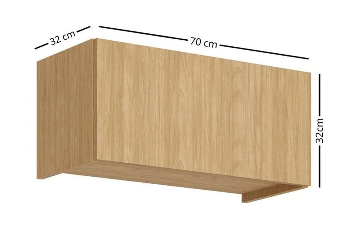Armário Aéreo Cozinha Movelbento Rebeca c/1 Porta 70cm
