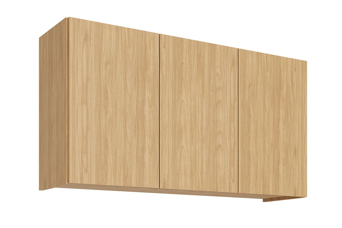 Armário Aéreo Cozinha Movelbento Rebeca c/3 Portas 120cmMel Armário Aéreo Cozinha Movelbento Rebeca c/3 Portas 120cmMel