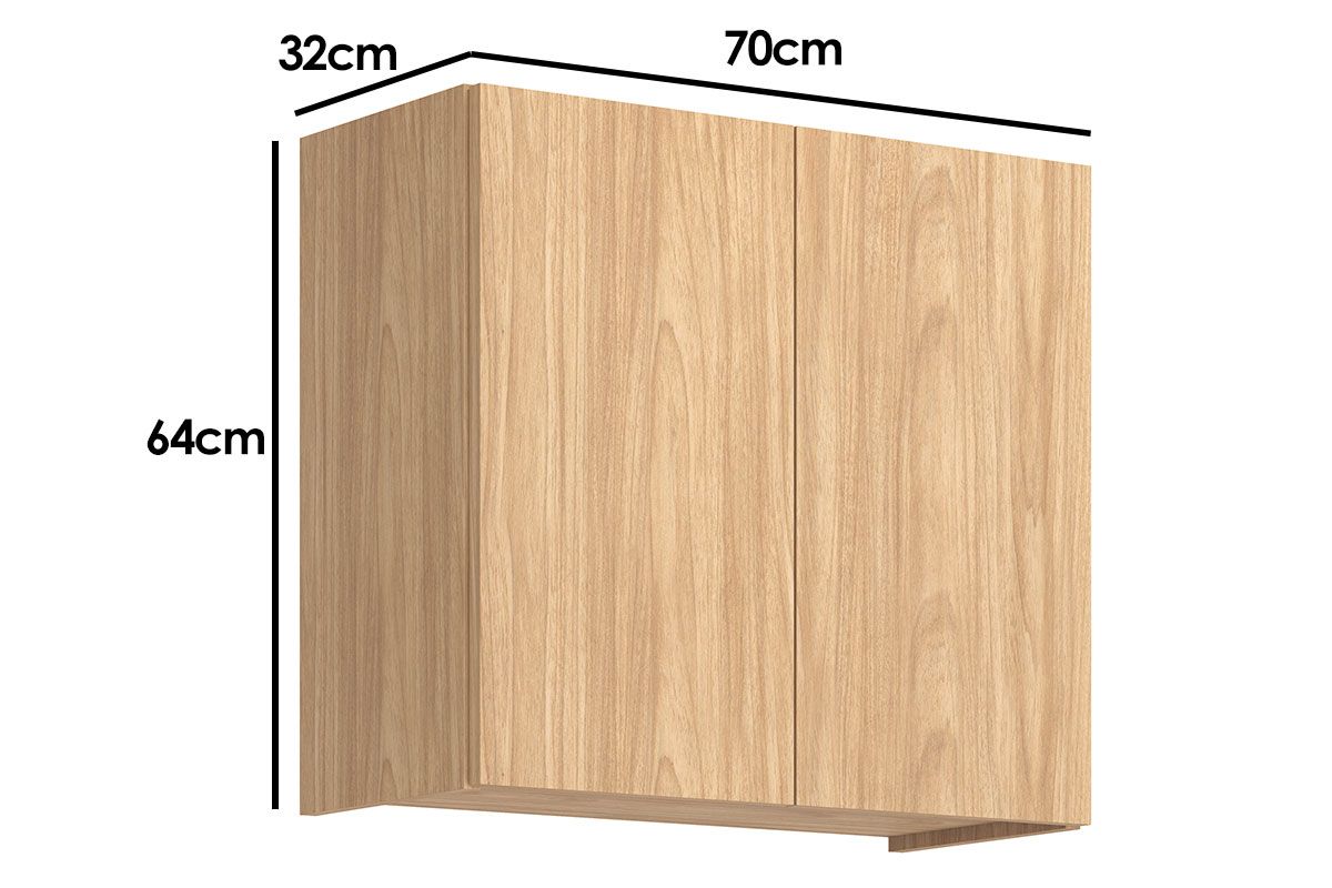 Armário Aéreo Cozinha Movelbento Rebeca c/2 Portas 70cm