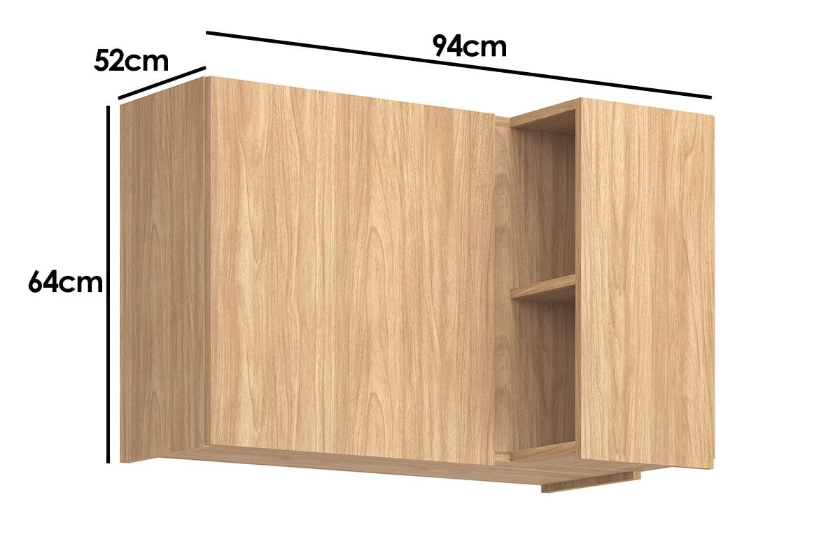Armário Aéreo Cozinha Movelbento Rebeca c/1 Porta Canto 94cm Armário Aéreo Cozinha Movelbento Rebeca c/1 Porta Canto 94cm
