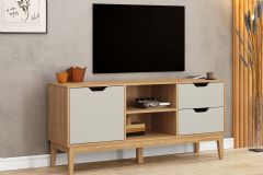 Rack Bancada p/ TV até 55 Pol MB 1096 c/2 Gavetas 136cm Movelbento