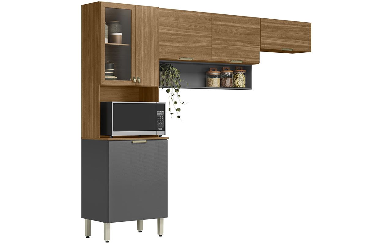 Cozinha Compacta Demóbile Alba c/6 Portas e Nicho 250cm Cozinha Compacta Demóbile Alba c/6 Portas e Nicho 250cm