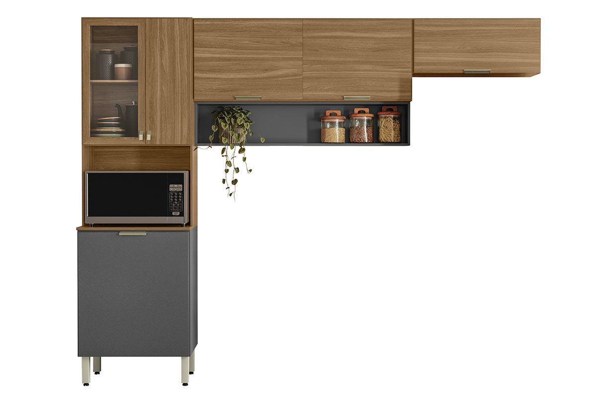 Cozinha Compacta Demóbile Alba c/6 Portas e Nicho 250cm Cozinha Compacta Demóbile Alba c/6 Portas e Nicho 250cm