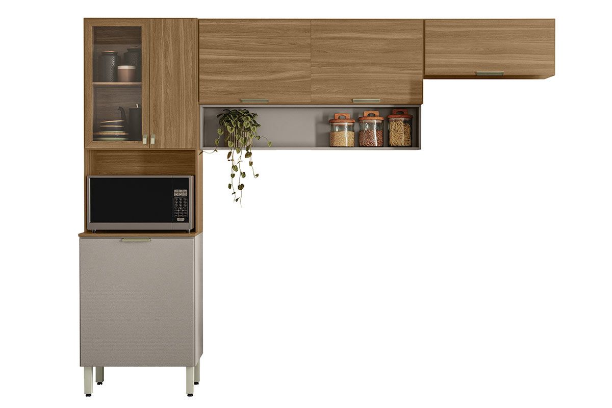 Cozinha Compacta Demóbile Alba c/6 Portas e Nicho 250cm Cozinha Compacta Demóbile Alba c/6 Portas e Nicho 250cm
