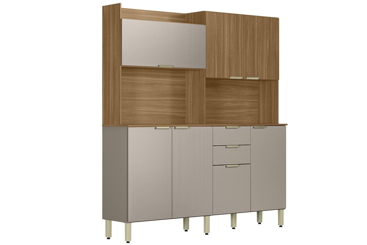 Cozinha Compacta Demóbile Pitaya c/7 Portas e 2 Gavetas 178cm