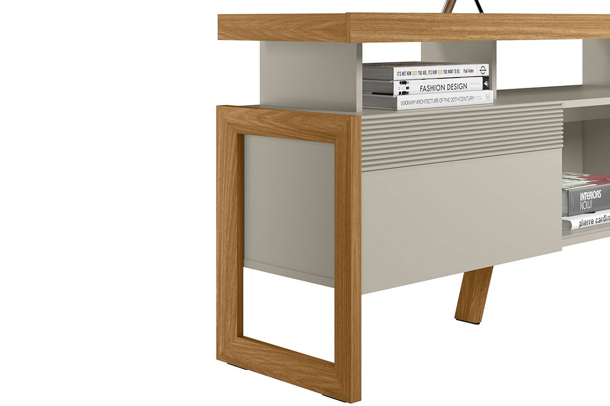 Rack Bancada p/ TV até 70 Pol Esmeralda 2 Ptas 1 Nicho c/Pés 180x65cm Linea Brasil Rack Bancada p/ TV até 70 Pol Esmeralda 2 Ptas 1 Nicho c/Pés 180x65cm Linea Brasil