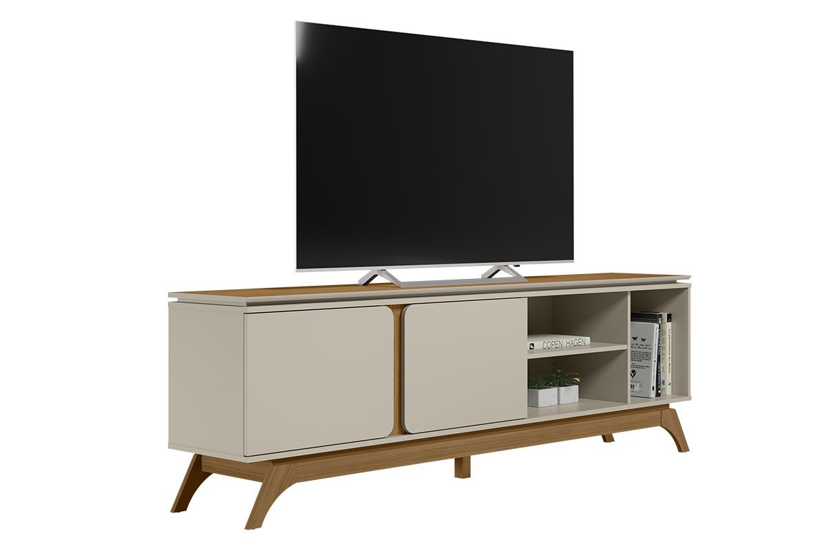 Rack Bancada p/ TV até 70 Pol Istambul 2 Ptas 1 Prat 200x62cm Linea Brasil Rack Bancada p/ TV até 70 Pol Istambul 2 Ptas 1 Prat 200x62cm Linea Brasil