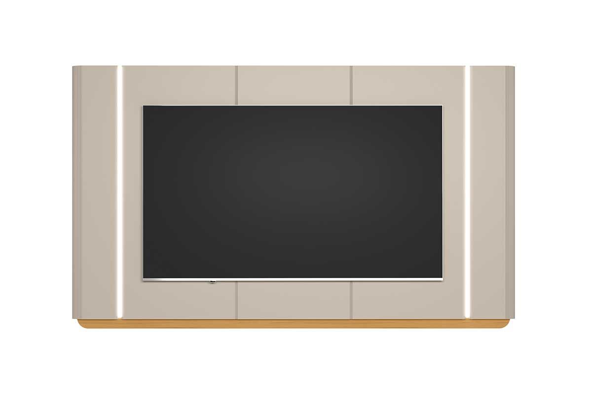 Painel Home p/ TV até 75 Pol Santorini Curvo Canelado c/Leads 200X173cm Linea Brasil Painel Home p/ TV até 75 Pol Santorini Curvo Canelado c/Leads 200X173cm Linea Brasil