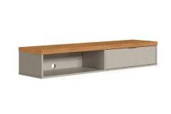 Rack Bancada p/ TV Modular 1.4 c/1 Gaveta Painel / Parede 136x033 Linea Brasil