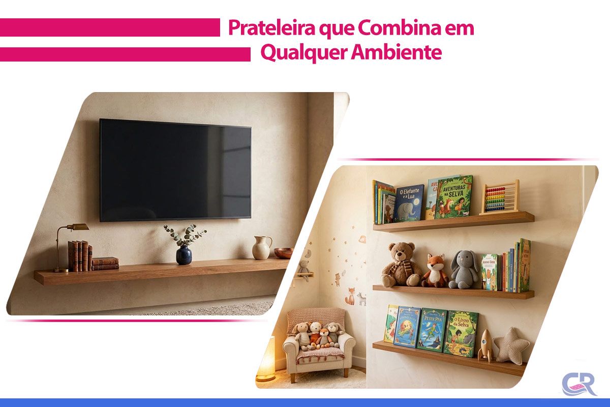 Prateleira Decorativa Flutuante 220x18 Linea Brasil
