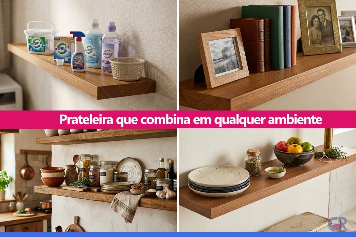 Prateleira Decorativa Flutuante Led 220x18 Linea Brasil