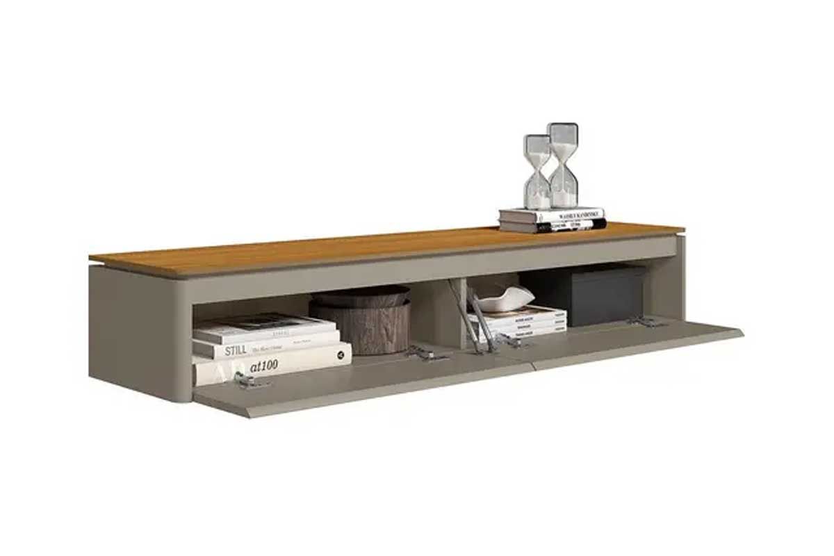 Rack Bancada p/ TV Modular 1.4 c/1 Gaveta Painel / Parede 136x033 Linea Brasil Rack Bancada p/ TV Modular 1.4 c/1 Gaveta Painel / Parede 136x033 Linea Brasil