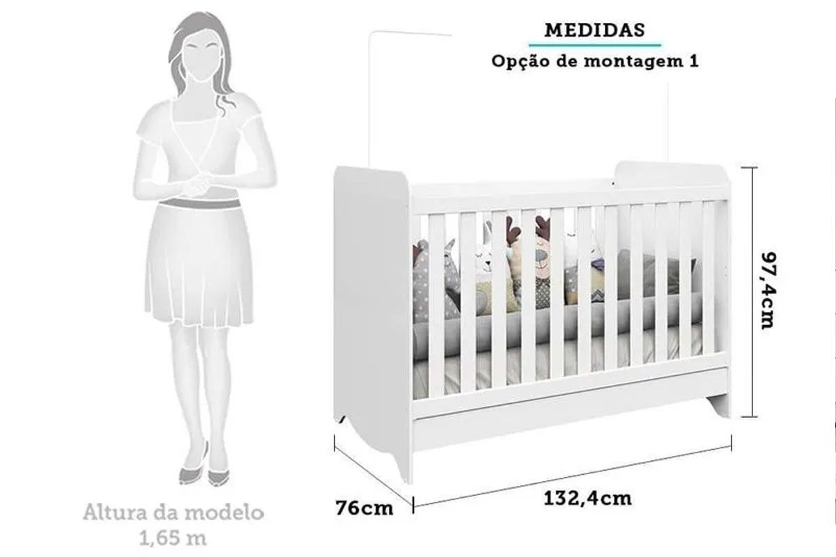 Berço Infantil Ben 3 em 1 Peroba Berço Infantil Ben 3 em 1 Peroba