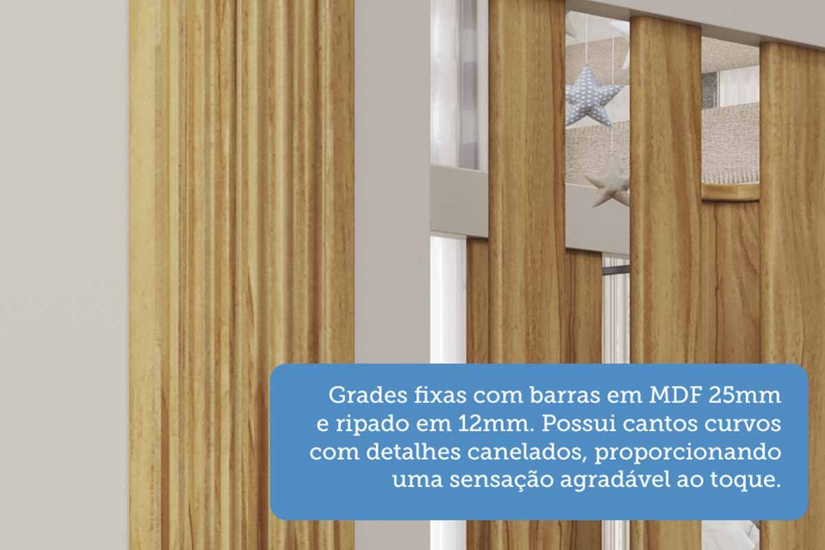 Berço Infantil Théo 3 em 1 Peroba Berço Infantil Théo 3 em 1 Peroba
