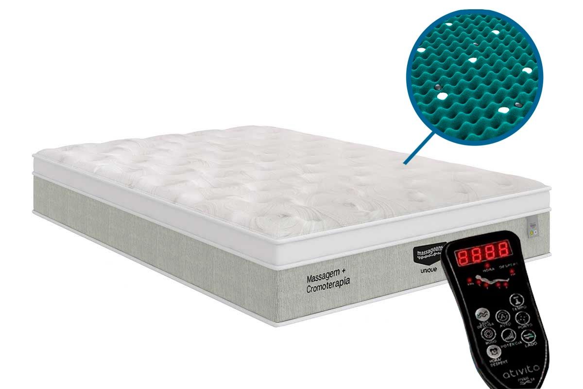 Colchão Magnético c/Massagem Plumatex MassageantQueen - 158x198x32 Colchão Magnético c/Massagem Plumatex MassageantQueen - 158x198x32