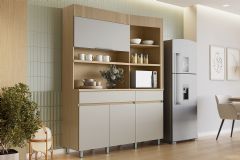 Cozinha Compacta Nesher Realeza c/4 Portas 5 Nichos e 2 Gavetas 160cm