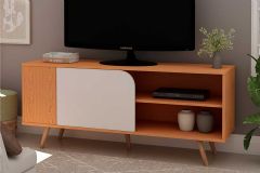 Rack Bancada p/ TV até 40 Pol Orlando c/1 Porta de Correr e 1 Prateleira 140cm Genialflex
