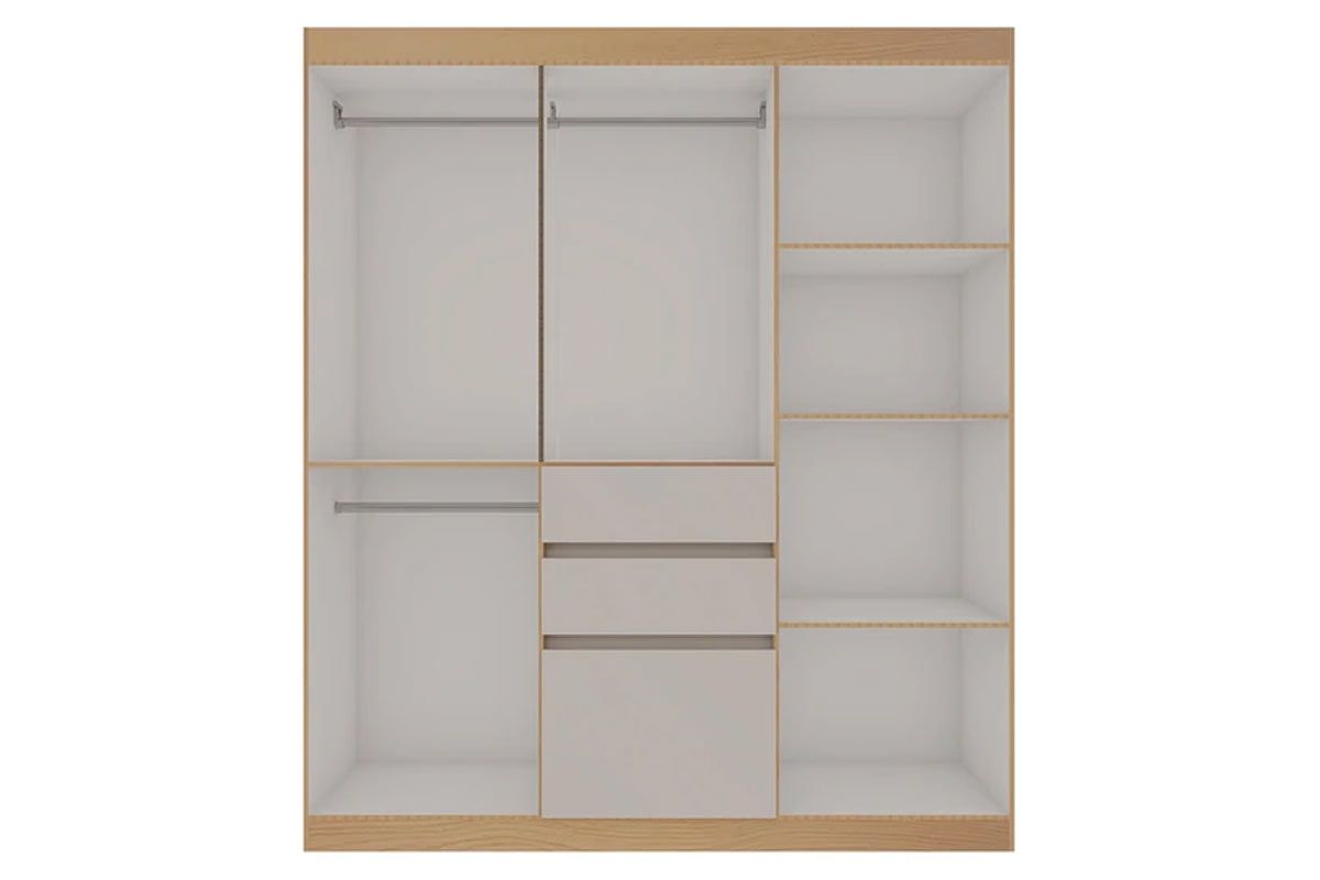 Guarda Roupa Solteiro 6 Portas e 3 Gavetas Berna Genialflex Guarda Roupa Solteiro 6 Portas e 3 Gavetas Berna Genialflex