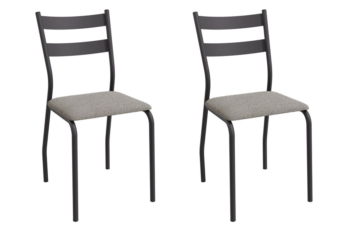 Cadeira Jantar Bali 2C141PRF Aço Kit 2 Un Kappesberg Cadeira Jantar Bali 2C141PRF Aço Kit 2 Un Kappesberg
