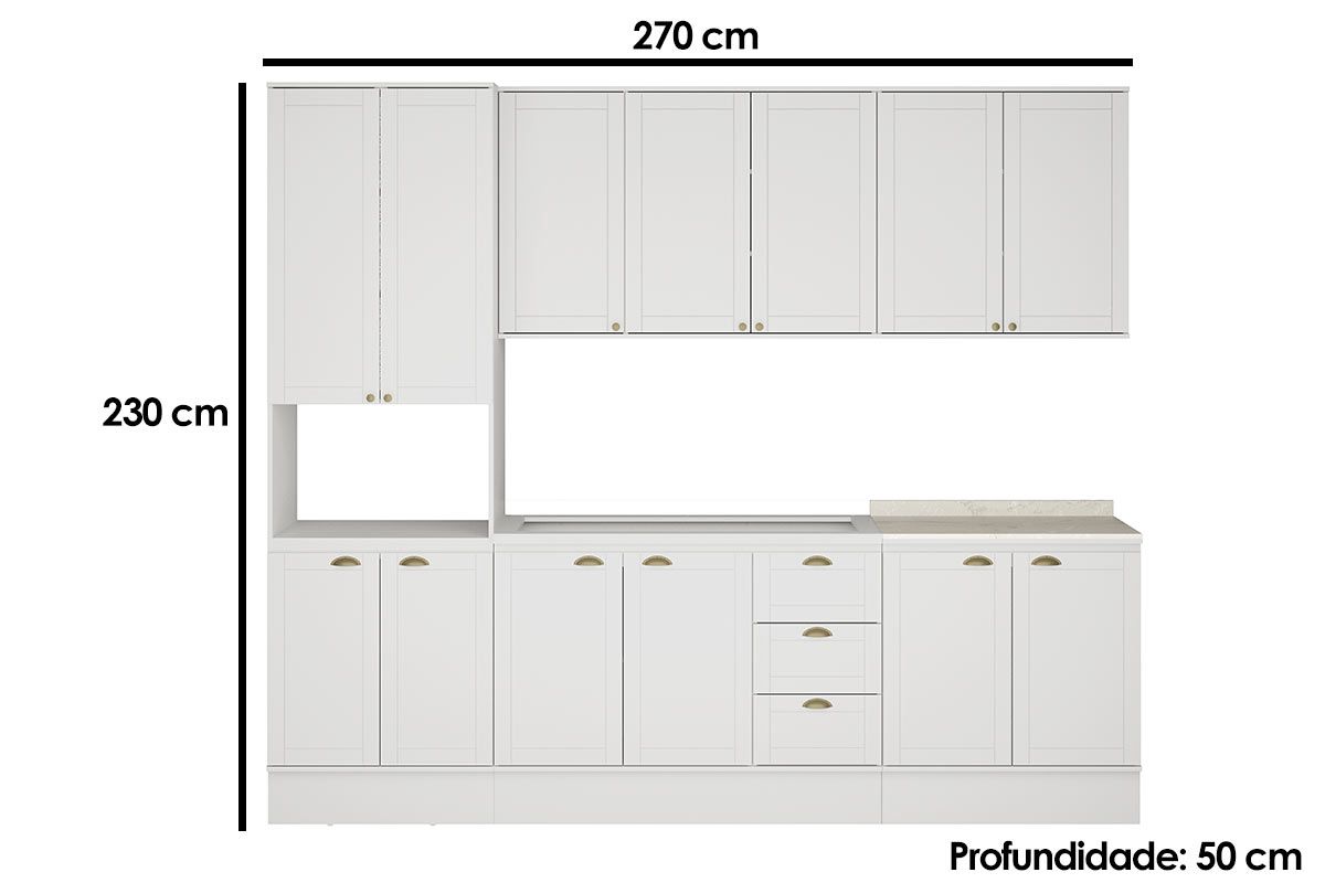 Cozinha Completa Carraro 5 Peças Bella C5P119