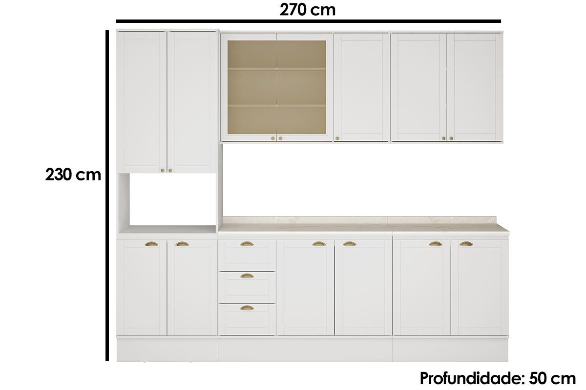 Cozinha Completa Carraro 5 Peças Bella C5P120