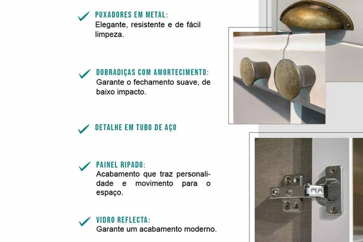 Cozinha Completa Carraro 5 Peças Bella C5P120