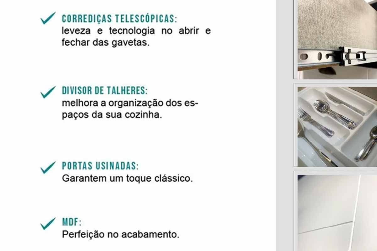 Cozinha Completa Carraro 5 Peças Bella C5P120