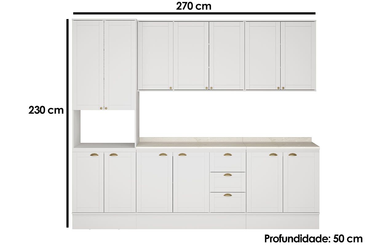 Cozinha Completa Carraro 5 Peças Bella C5P121